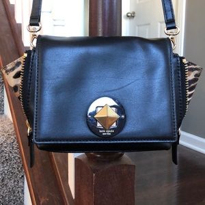 Kate Spade Black Leather and Calf Hair Purse